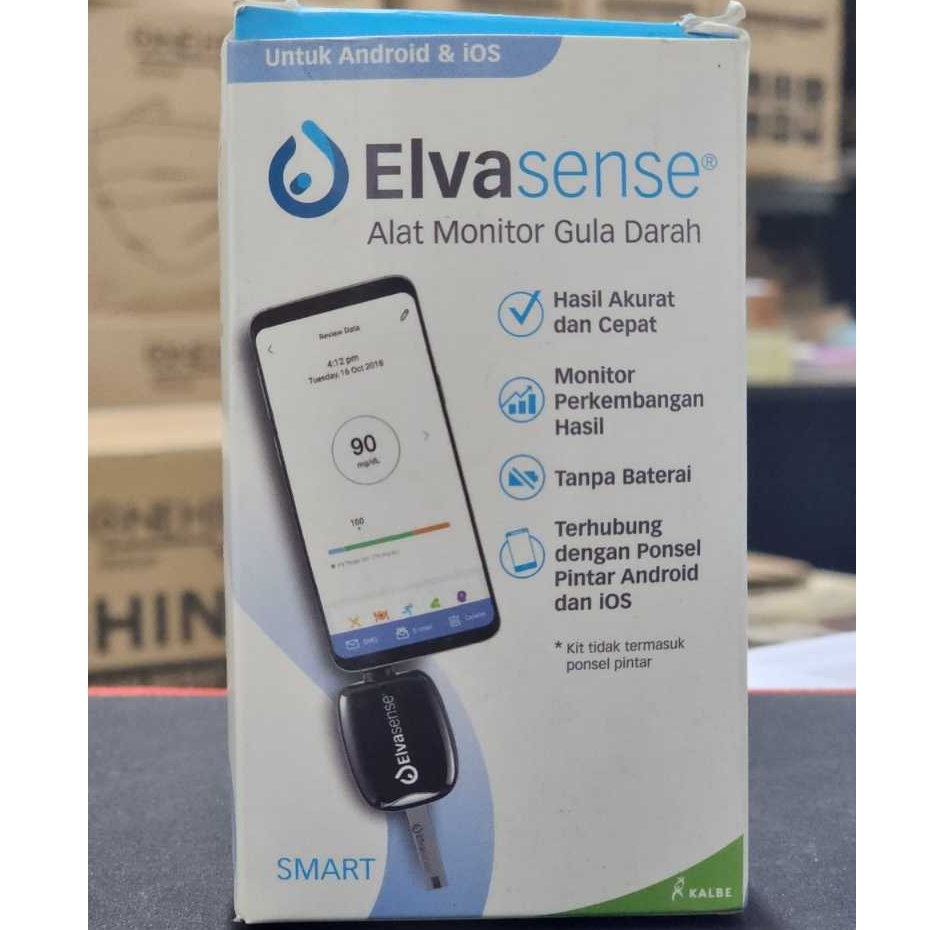 ALAT MONITOR GULA DARAH ELVASENSE SMART/ALAT CEK GULA DARAH ELVASENSE SMART UNTUK ANDROID DAN IPHONE