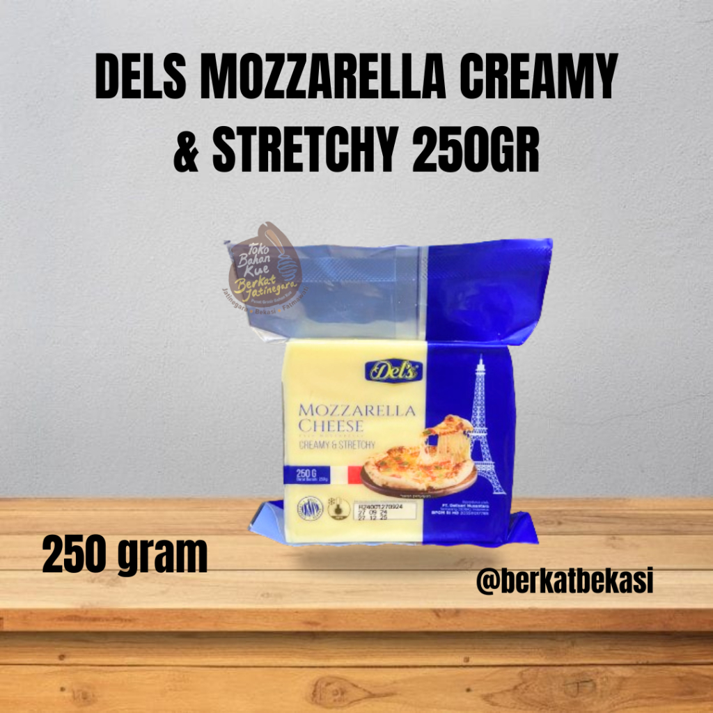 

DELS MOZZARELLA CREAMY & STRETCHY 250GR / KEJU MOZARELLA DELS