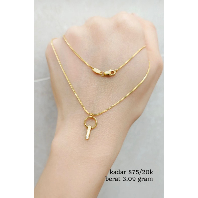 kalung tipis model terbaru emas asli kadar 875