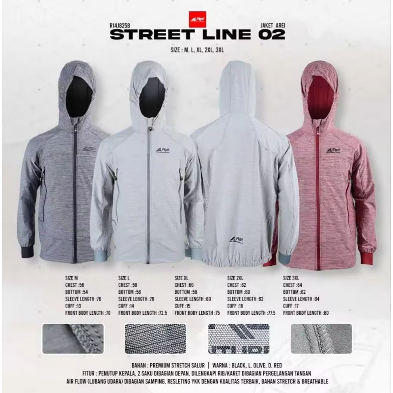 Jacket Pria Street Line 02 Arei Outdoorgear