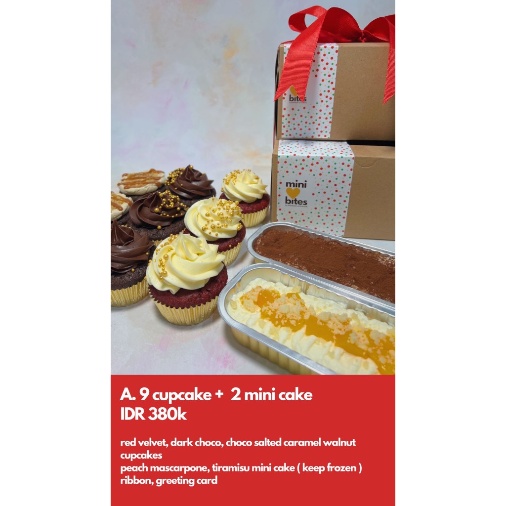 

Minilovebites Holidays - A. 9 Cupcake + 2 Mini Cake