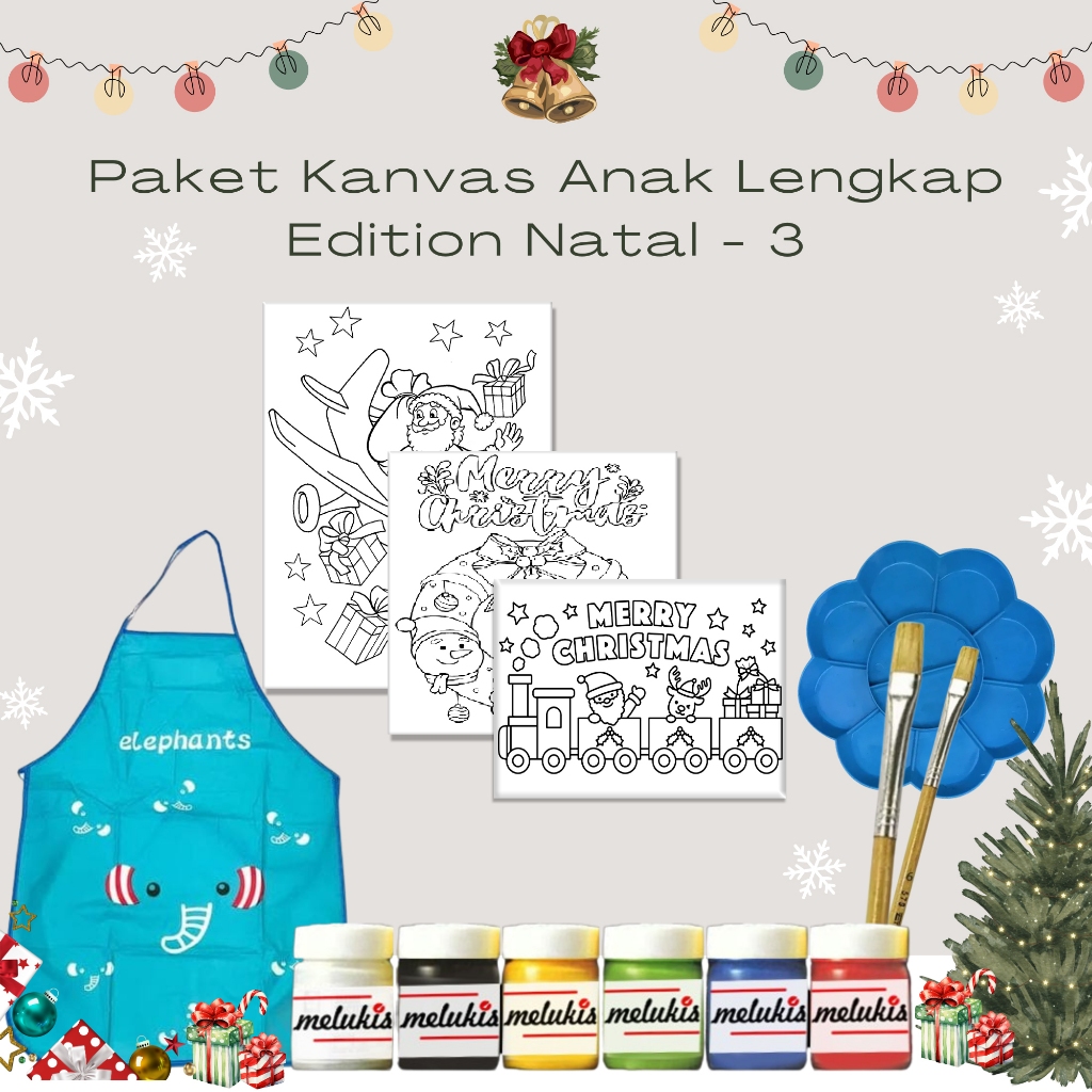 

Paket Kanvas Lukis Edition Natal - 3 Gambar Anak Mewarnai Lengkap Terbaru