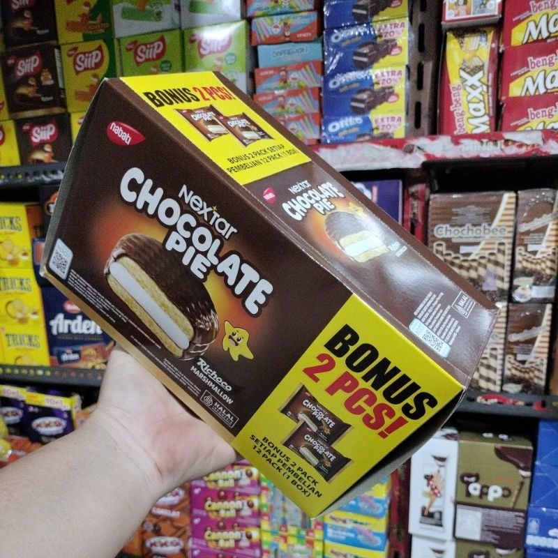 

NEXTAR CHOCOLATE PIE | CHOCOPIE MARSHMALLOW BOX isi 12 + 2 pcs