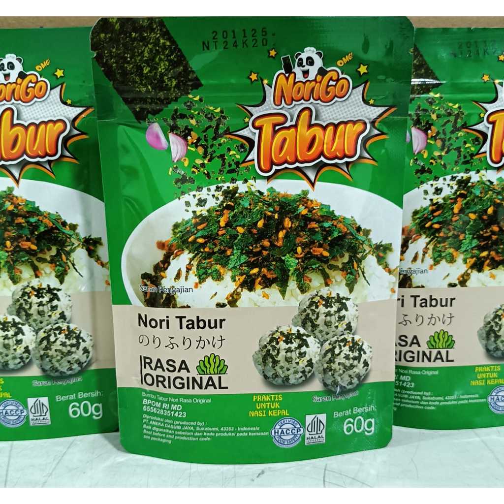 

Nori Tabur Rumput Laut Panggang Nori Go Tabur HALAL Rasa Original