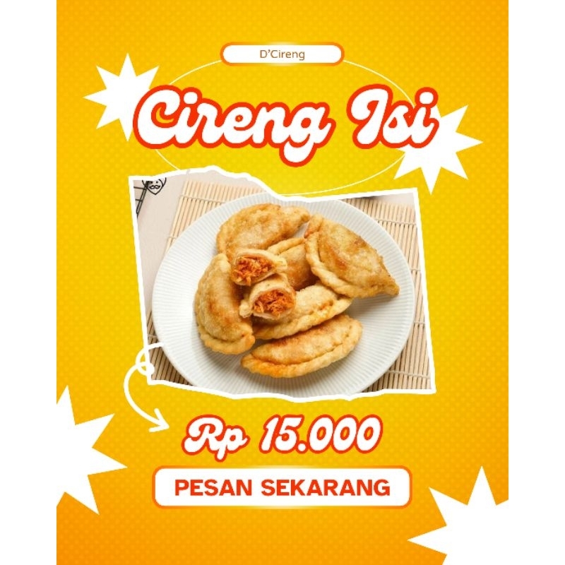 

CIRENG ISI AYAM SUWIR PEDAS / BAKSO / KEJU / JANDO | 1 PACK ISI 5