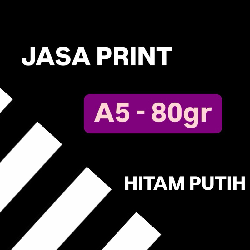 

Jasa Print Express / Cetak HVS A5 80gr - HITAM PUTIH / BW