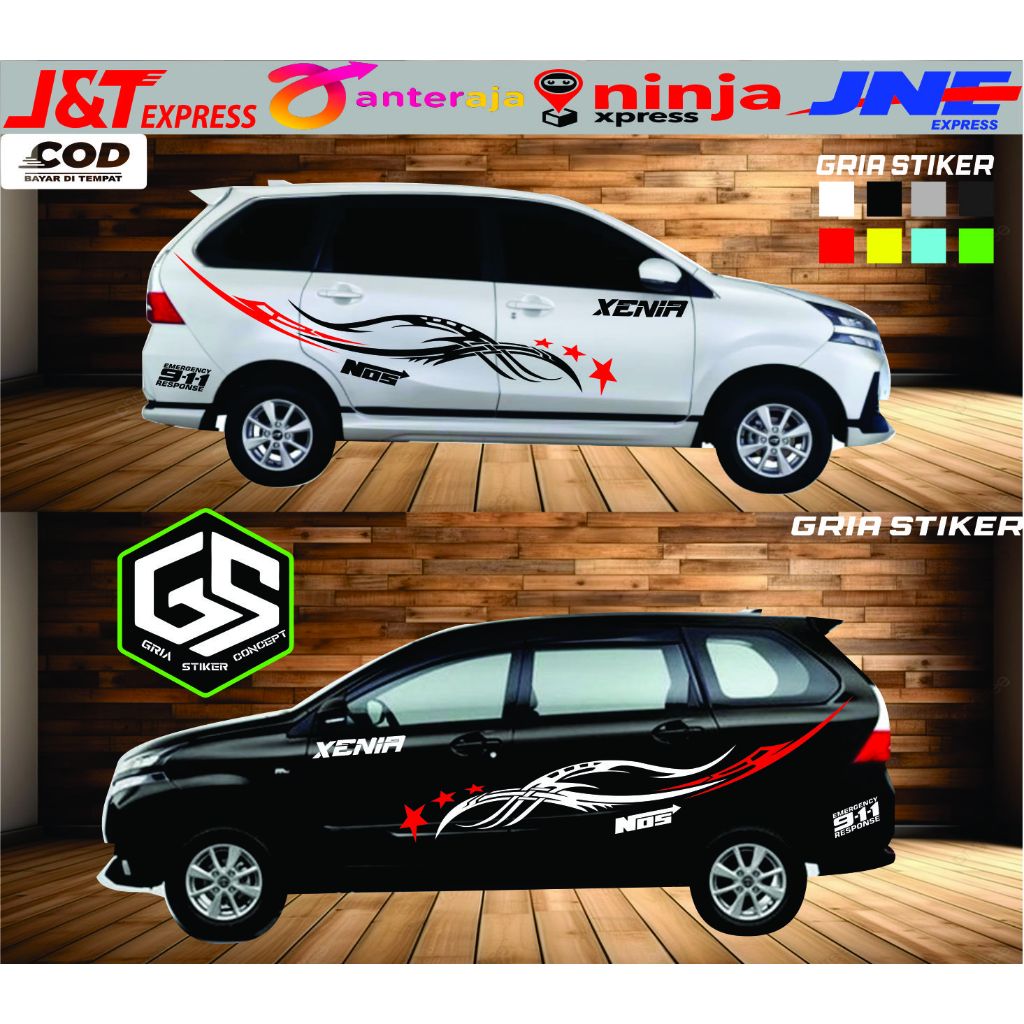 PROMO Stiker mobil xenia sticker mobil xenia cuting stiker body mobil xeniaTerlaris