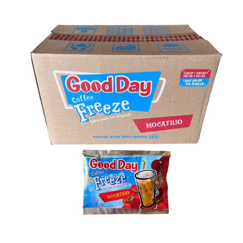 

Kopi Good Day Freeze Mocafrio 1 Karton / Dus isi - 12 Renceng / Bag
