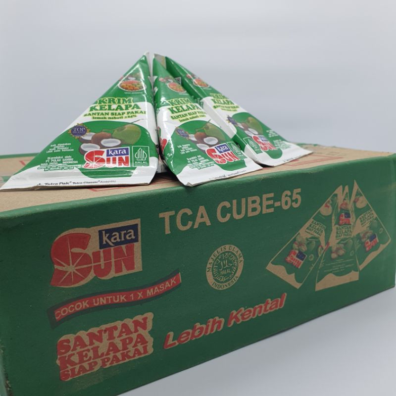 

sun kara santan instan TCA 65ml perdus isi 36pcs