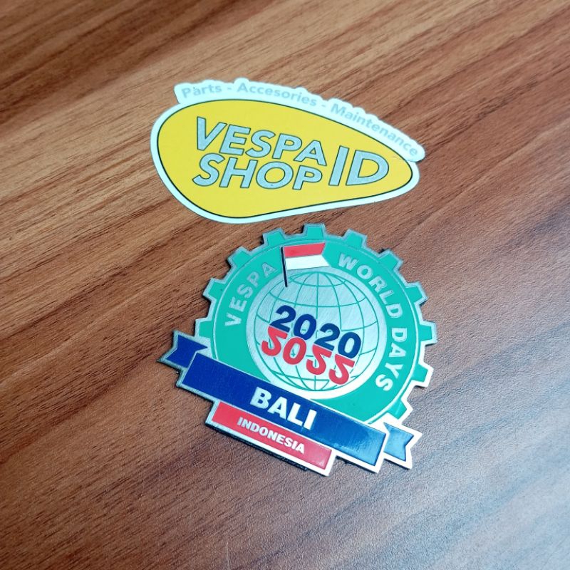 Emblem Vespa World Day Indonesia VWD Bali Bahan Plat