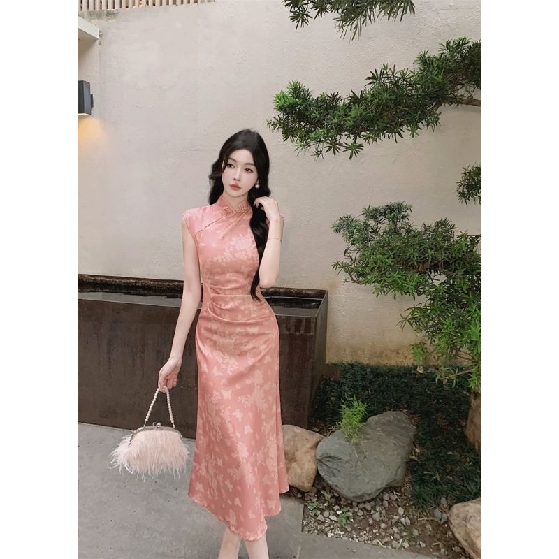 Cheongsam wanita Dress cheongsam elegan