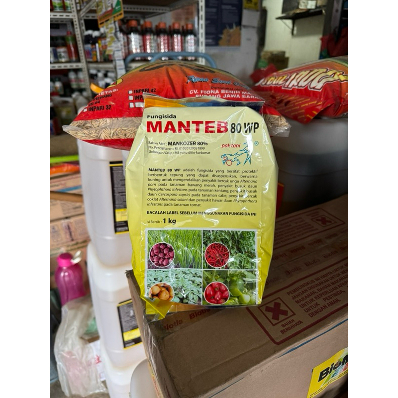 Fungisida MANTEB KUNING 80 WP Mankozeb Pak Tani Saprotan Utama