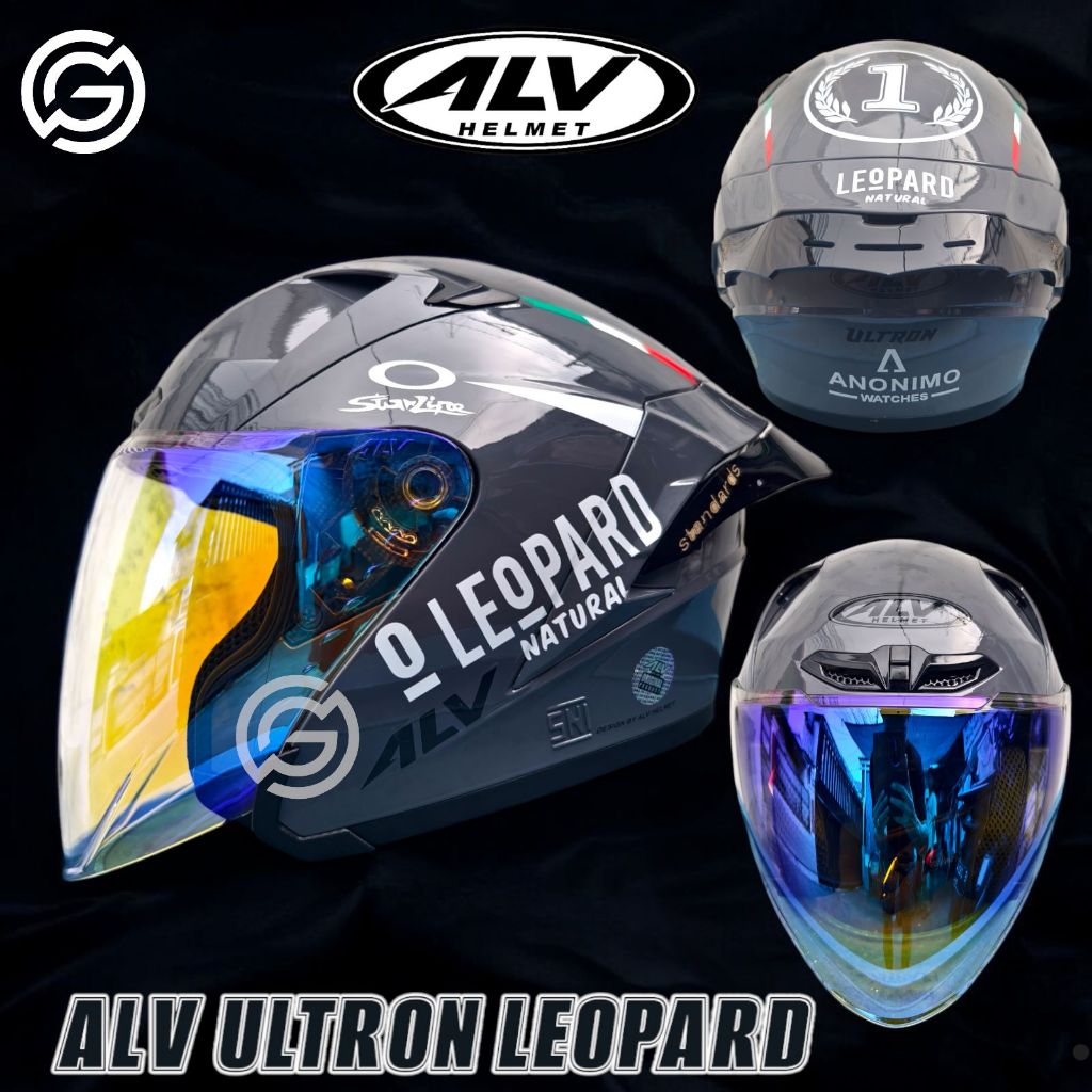 Helm ALV Ultron Paket Ganteng Leopard