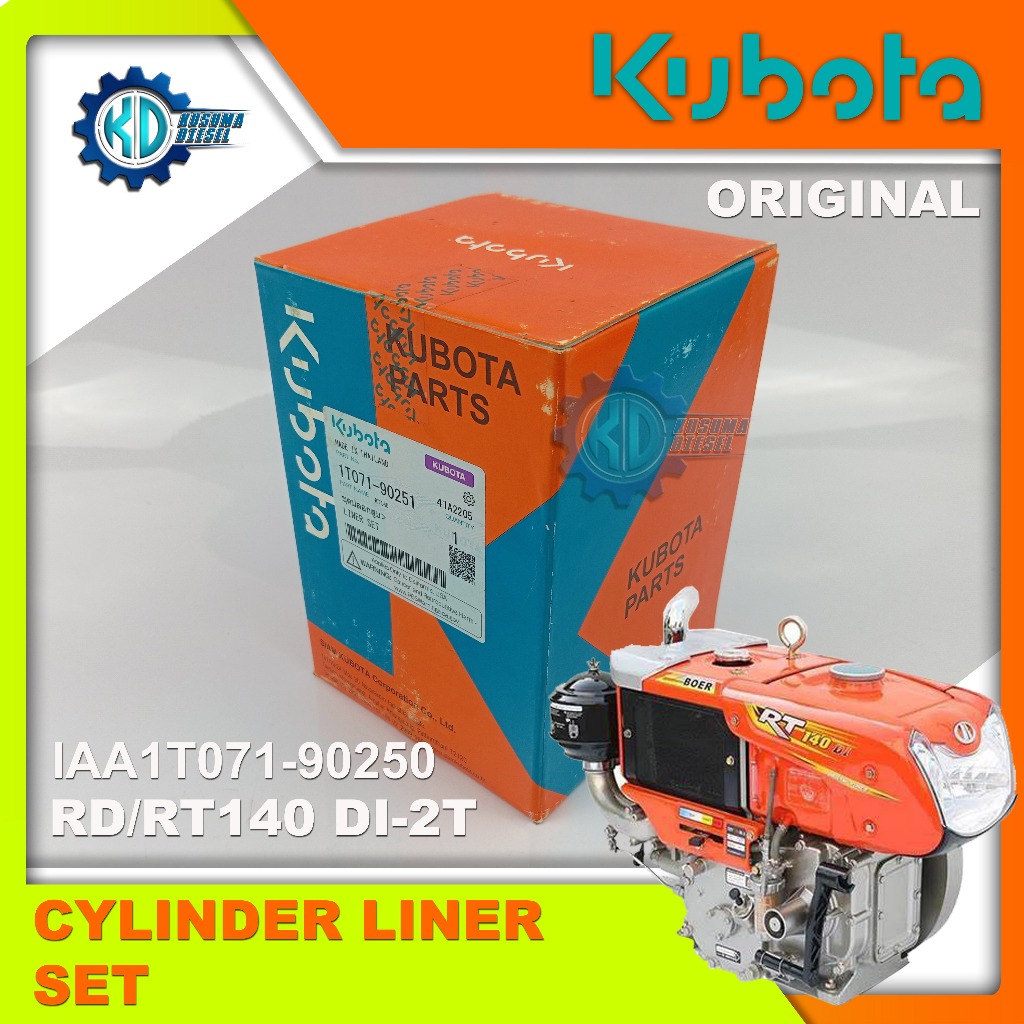 CYLINDER LINER SET RD / RT 140 DI-2T - THAILAND - BORING - BURING - SPAREPART DIESEL KUBOTA - ORIGIN