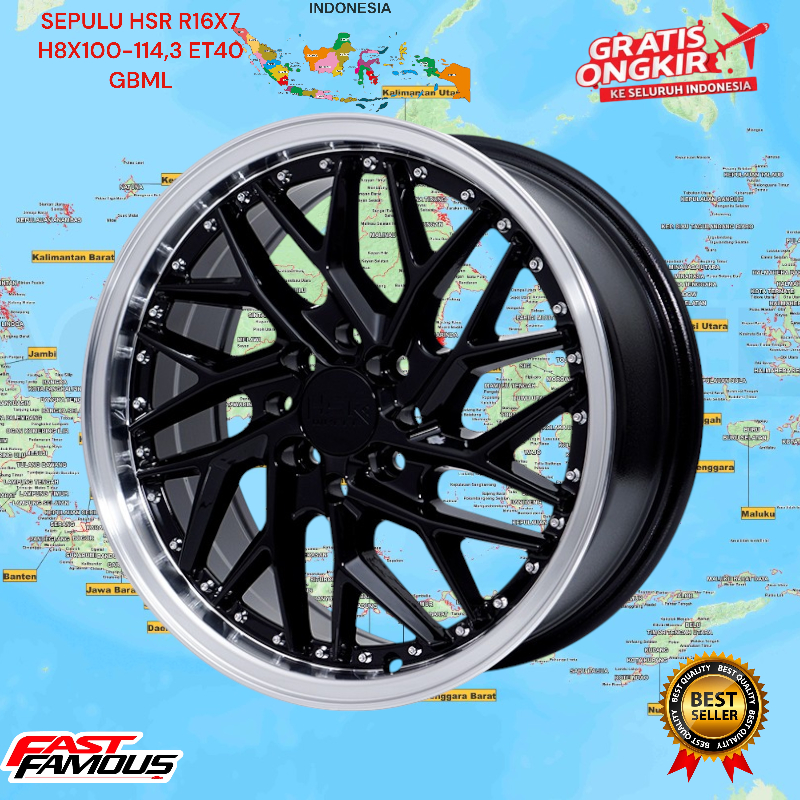 velg hsr sepulu r16 baut 4 unruk mobil vios sigra yaris mobilio calya ayla dll velg hsr r16