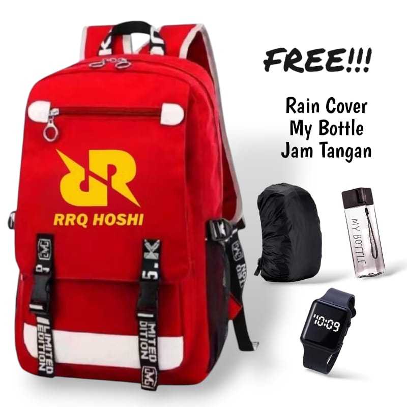 Pelangibags Tas Ransel Anak Sekolah RRQ Hoshi Red Anak2 SD TK PAUDSmp Laki Laki Pria Keren GAMING