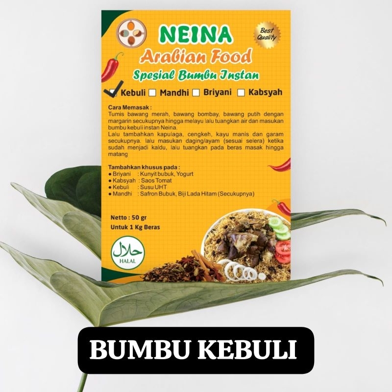 

bumbu kebuli instan biryani,mandhi dan kabsah