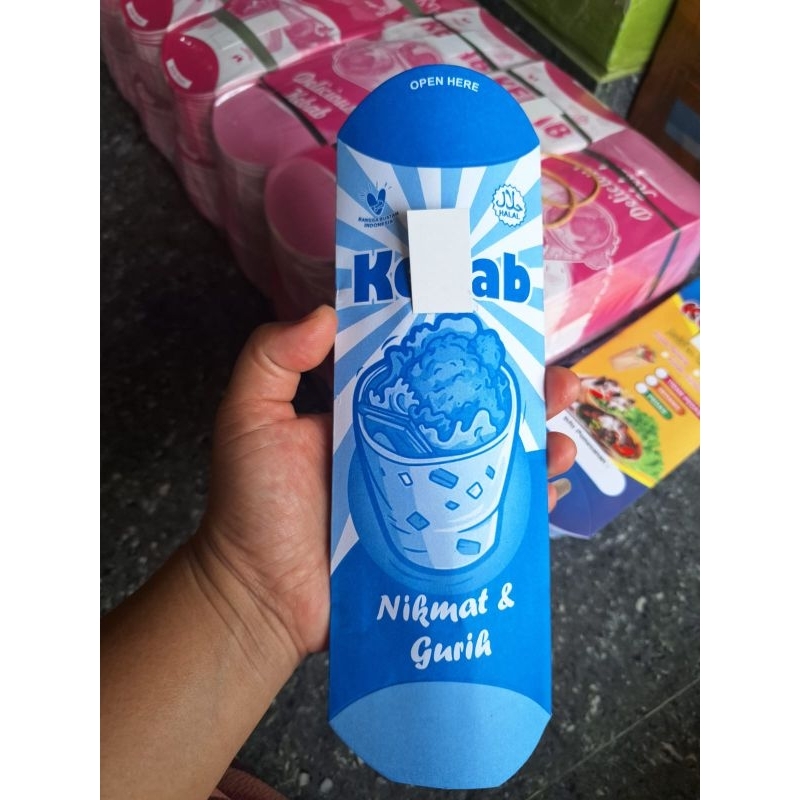

Bungkus Kebab Mini 1 warna biru uk.20x8cm isi 100