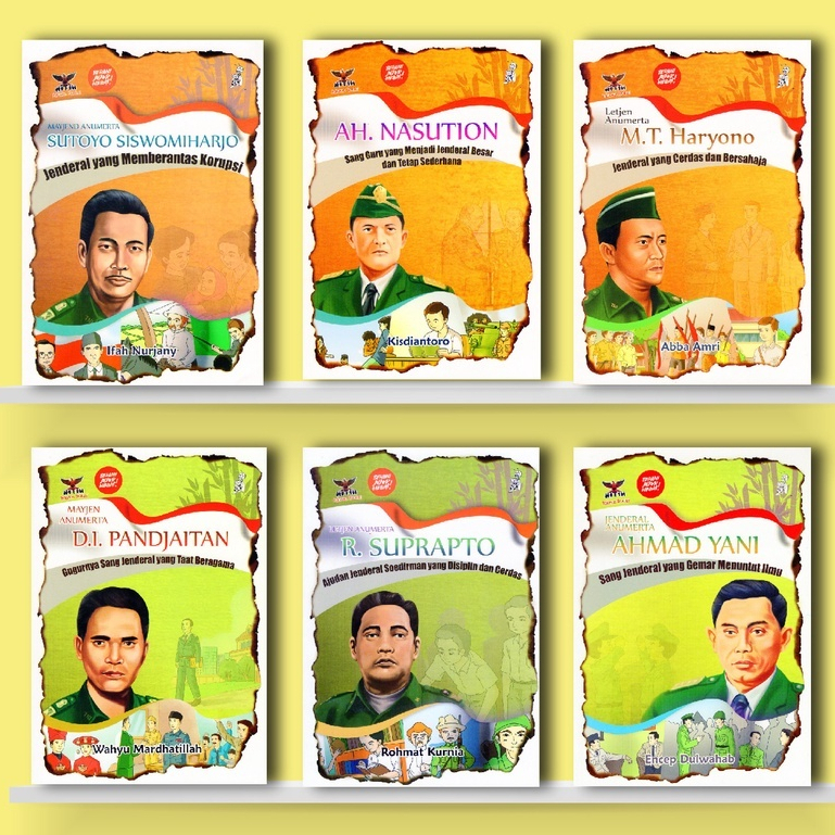 Set 6 Buku Seri Pahlawan [ahmad yani,di.pandjaitan,suprapto,mt hariyono,ah nasution,sutoyo ]