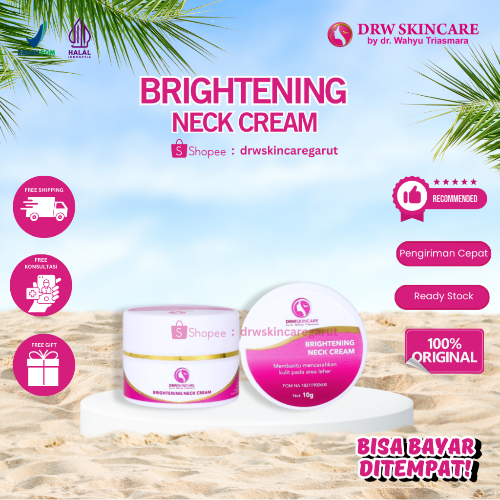 KRIM LEHER BRIGHTENING NECK CREAM PEMUTIH LEHER BPOM DRW SKINCARE