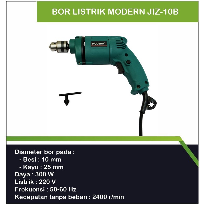 Bor Listrik Modern JIZ-10B / Bor Listrik Tangan/Bor listrik modern