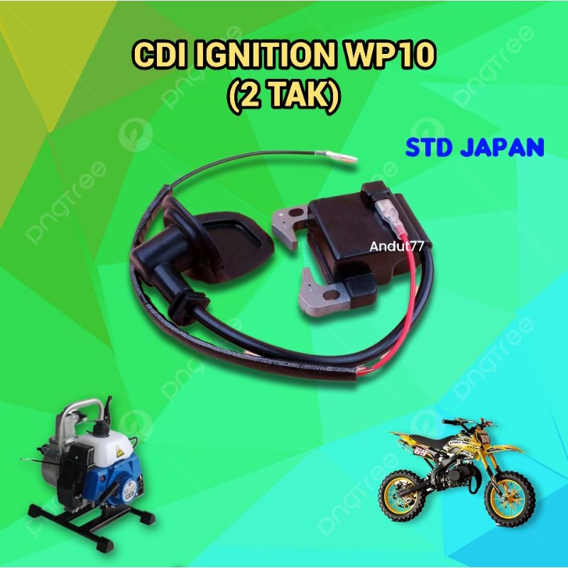 CDI ign WP10 ATV mini trail 2 TAK coil pengapian Alkon sawah 2 stroke (bensin campur oli) original
