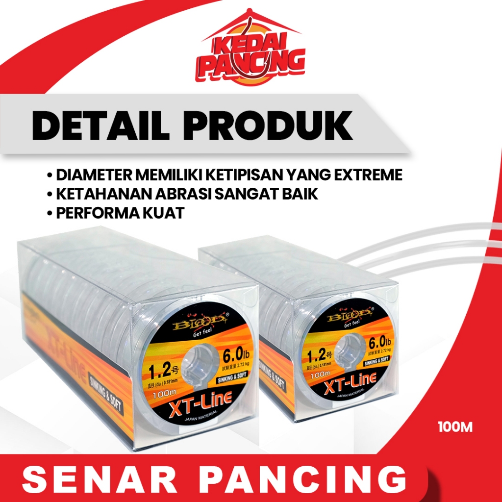 SENAR PANCING BLOOD XT LINE 100M