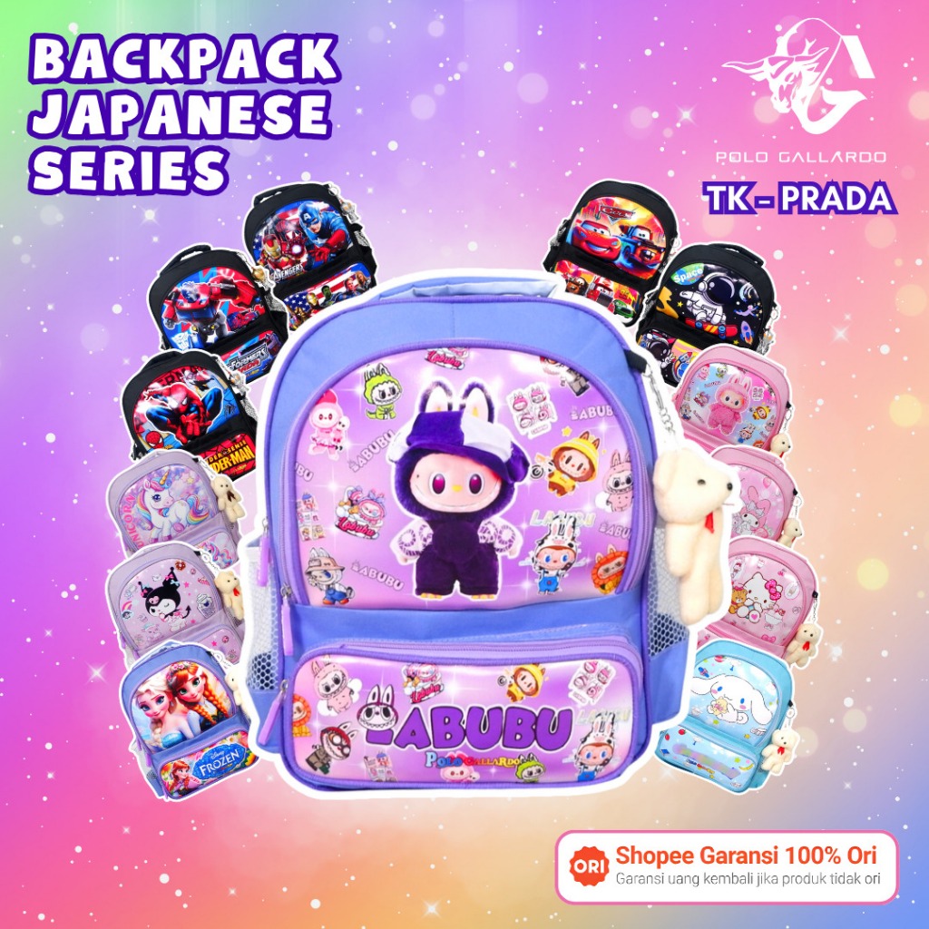Tas Ransel Jepang TK PAUD Anak Perempuan Laki Polo Gallardo BPR33