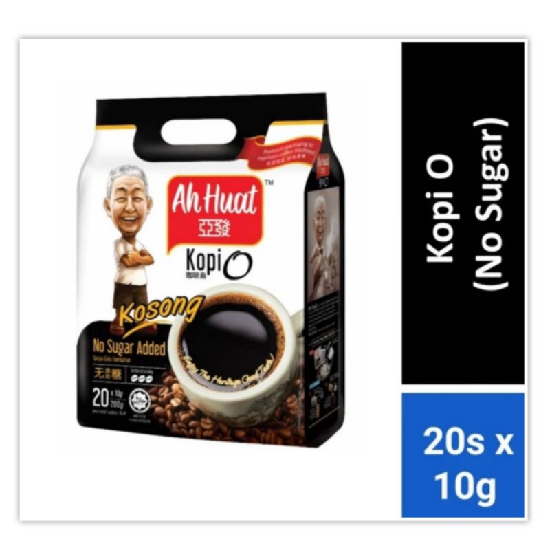 

Ah Huat Kopi O Kosong isi 10 No Sugar Ahuat Ahhuat Kosong