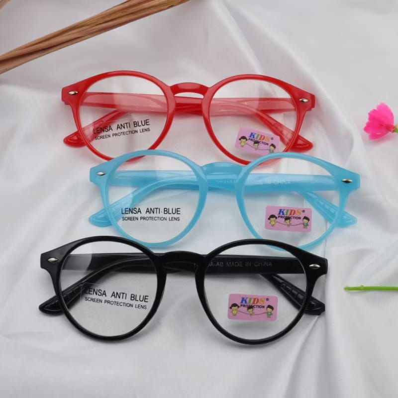 YN419 Kacamata Anak AntiRadiasi Model Oval / Kacamata Korea Anak Cewek Cowok