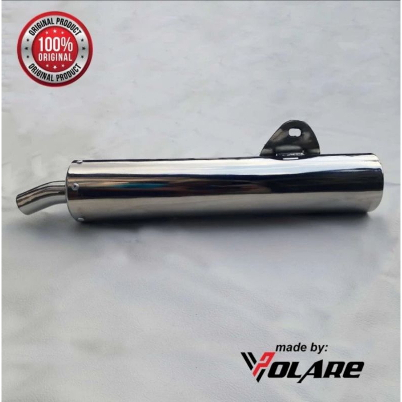 Silencer Knalpot Ninja 2 tak Standar Racing Full Chrome - Ninja R