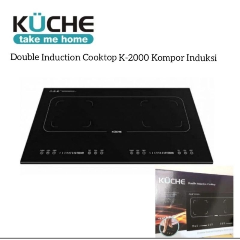 KUCHE DOUBLE INDUCTION COOKER K-2000 KOMPOR INDUKSI 2 TUNGKU