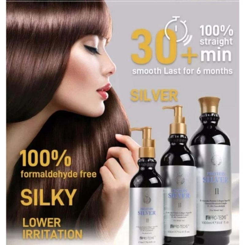 KERATIN SILVER 100ML Pelurus Rambut Treatment Smoothing Silver Keratin
