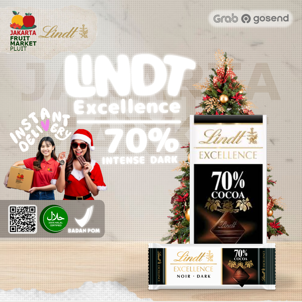 

LINDT EXCELLENCE DARK 70% COCOA coklat chocolate import