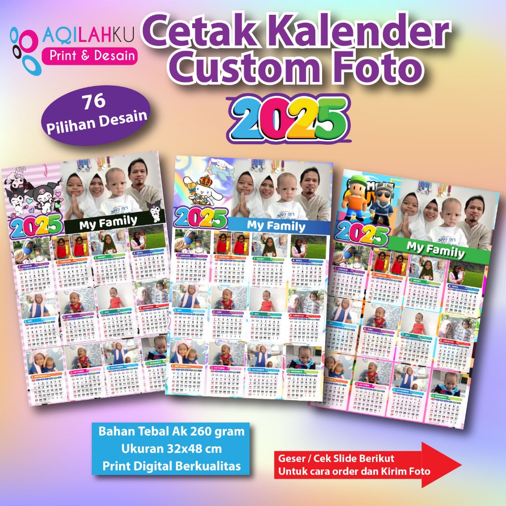 

(BISA COD) Kalender Foto 2025 (CUSTOM) - 13 FOTO KUALITAS TERBAIK