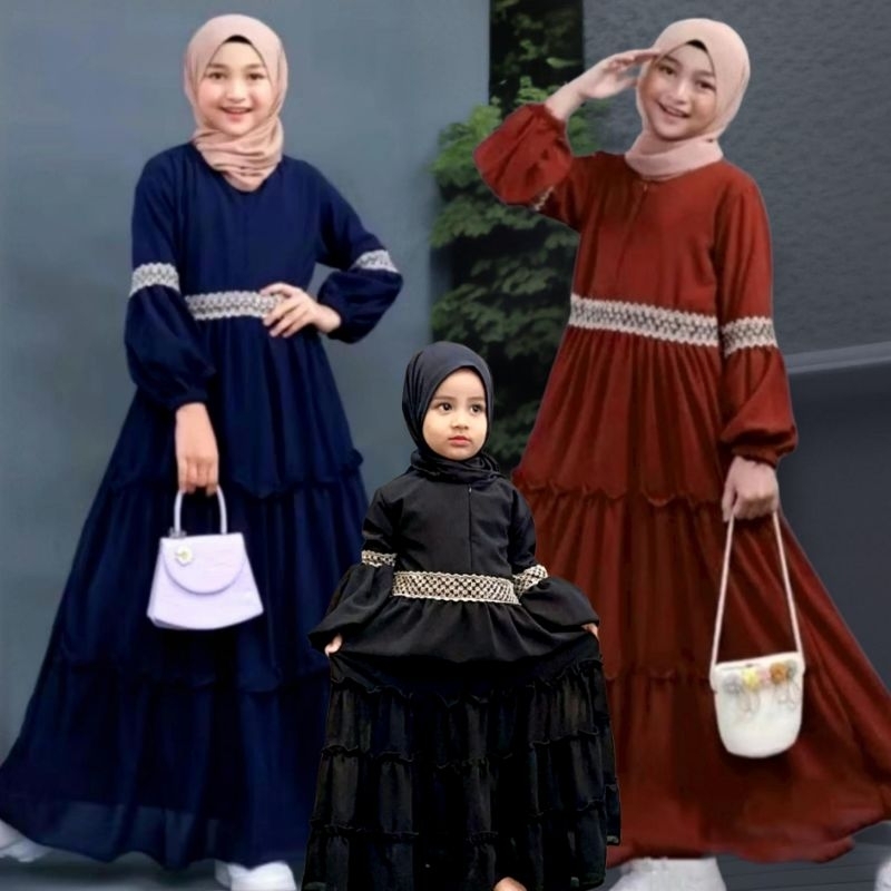 best deals termurah gamis perempuan rayon crinkle airflow 0-17 tahun & dewasa ragam warna dress