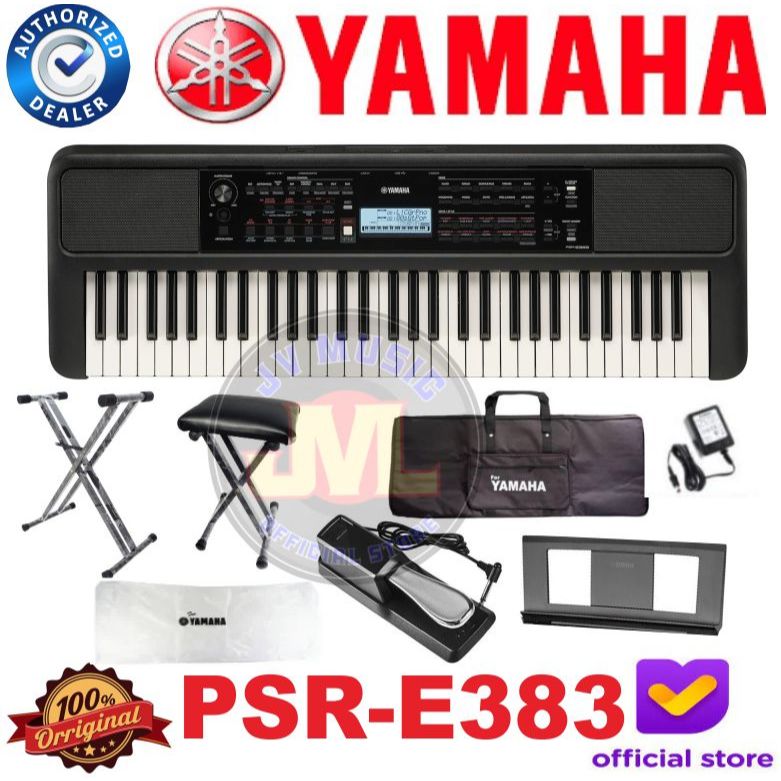 Yamaha PSR-E383 61-keys Keyboard Yamaha PSRE383 Kibor Yamaha PSRE-383 Paket
