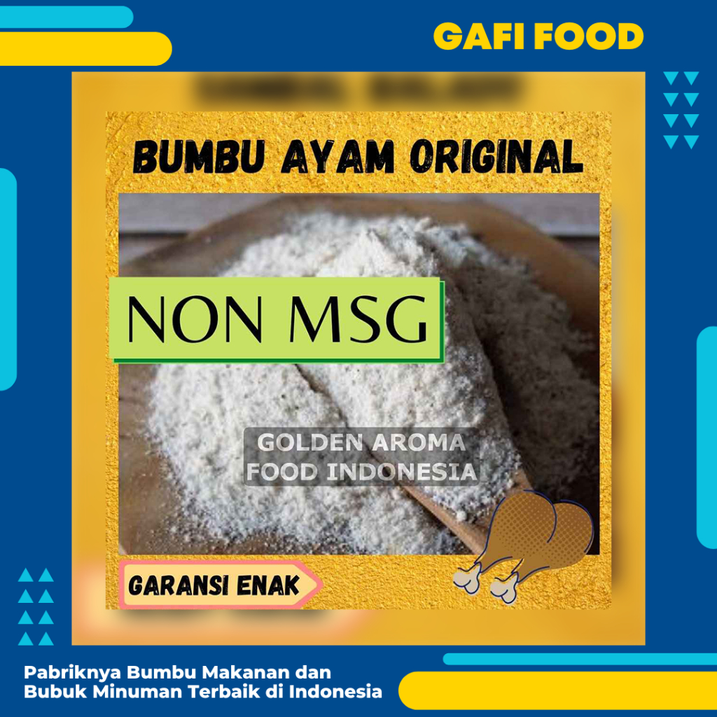 

BUMBU TABUR AYAM ORIGINAL NON MSG 1 KG FOOD GRADE 1Kg Bubuk Bumbu Cilor Papeda Mie Lidi Makaroni