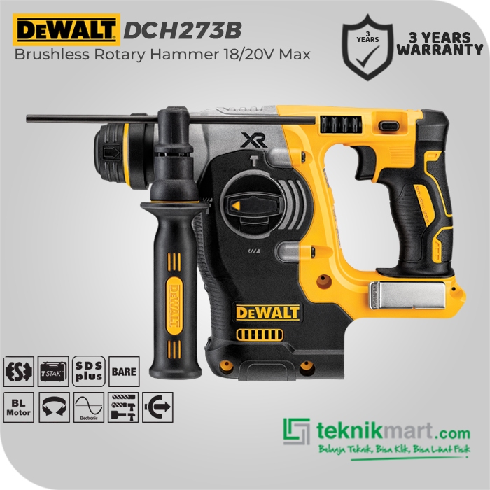 Dewalt Brushless Rotary Hammer / Bor Beton Baterai 18/20V Max DCH273B