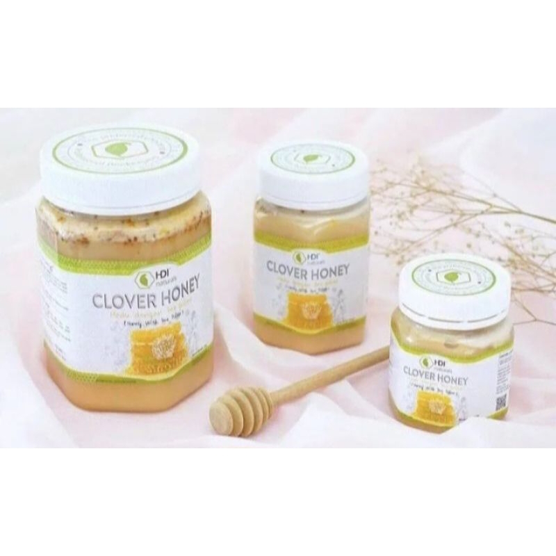 

madu clover honey 1kg,500gr,250gr exp 2026 free sendok kayu