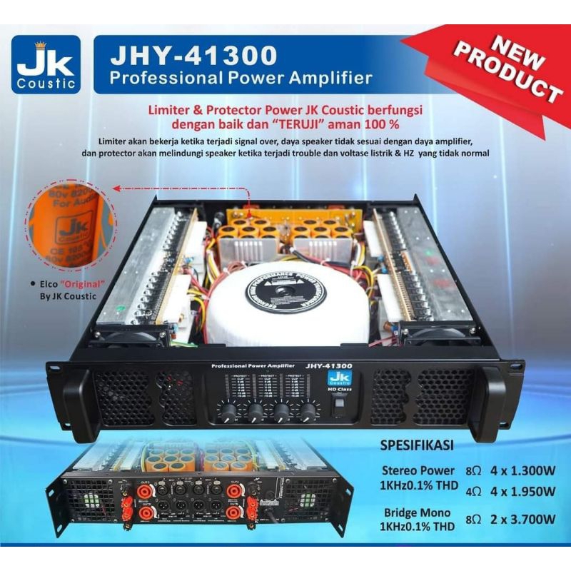 POWER AMPLIFIER JK COUSTIC JHY-41300 original 4x1300watt class H