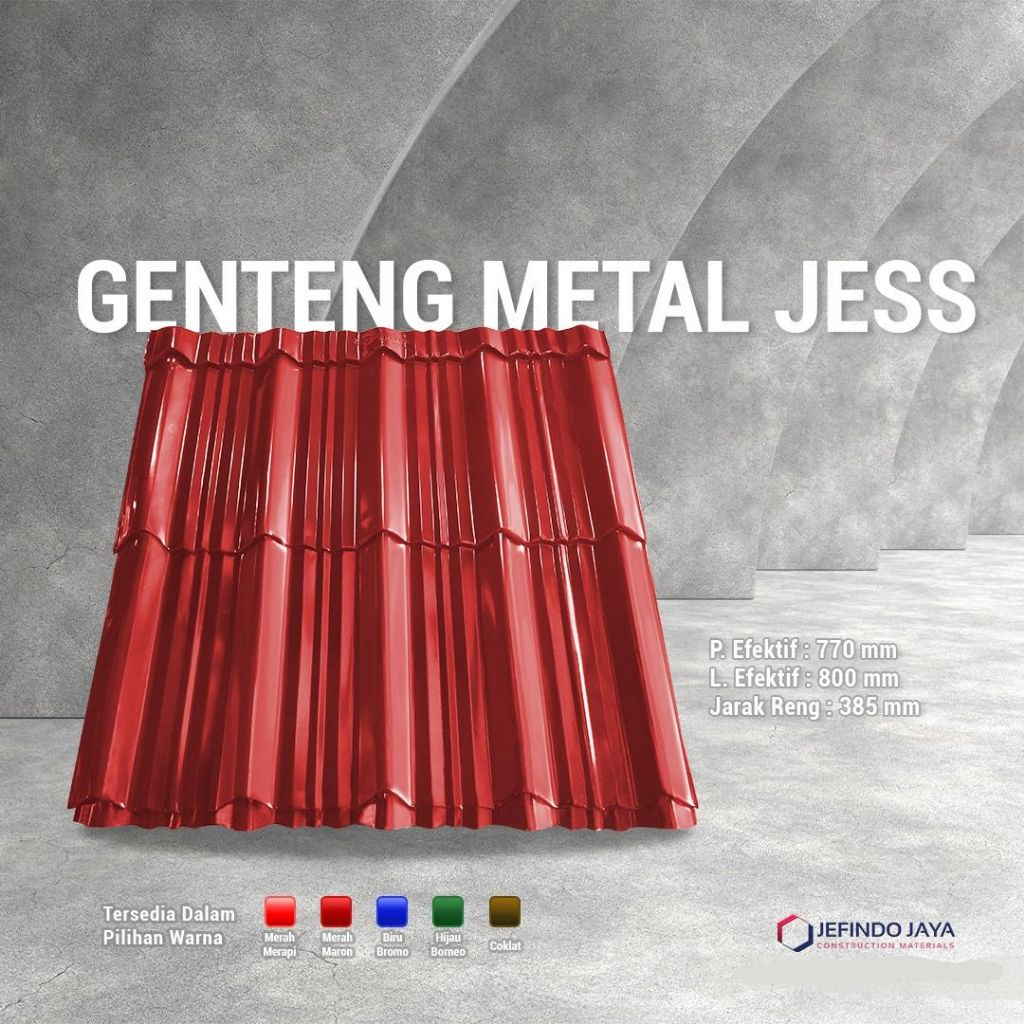 GENTENG METAL TYPE JESS - GENTENG METAL 2 SUSUN