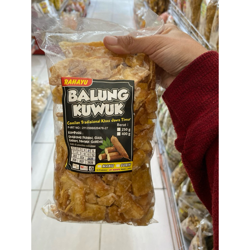 

Keripik Singkong Balung Kuwuk Rasa Manis Berat 250 Gram