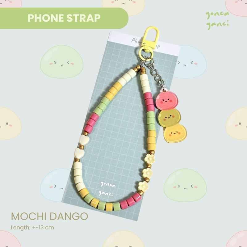 Gonca Ganci Phone Strap with Charm | Tali Gantungan HP - Mochi Dango