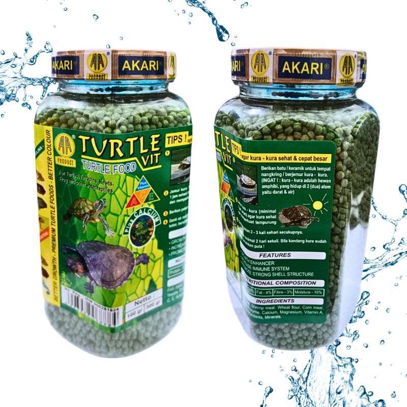 Makanan kura kura AKARI AA TURTLE VIT 300GR