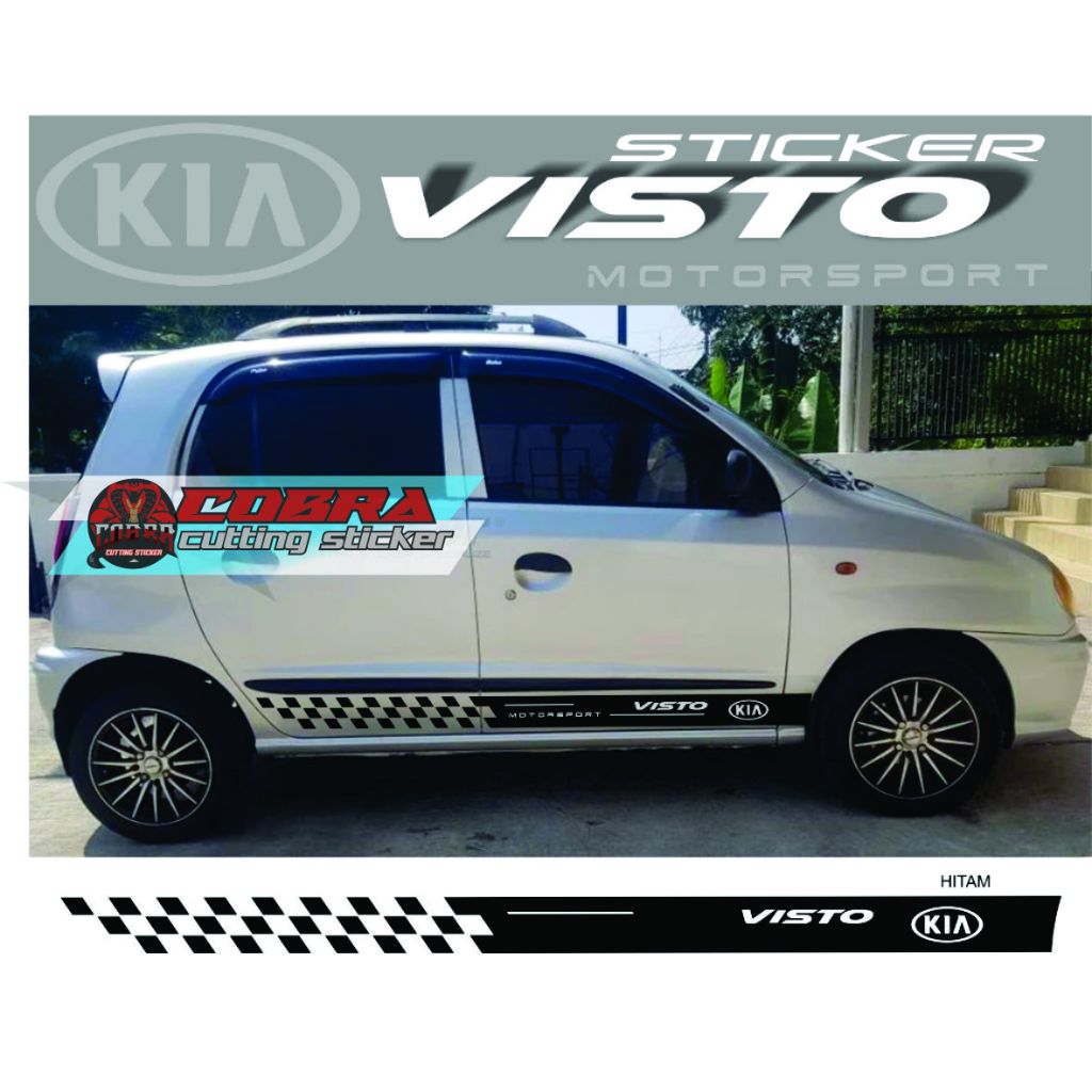 STICKER STIKER MOBIL KIA VISTO CUTTING STICKER LIST BODY SAMPING MOBIL KIA