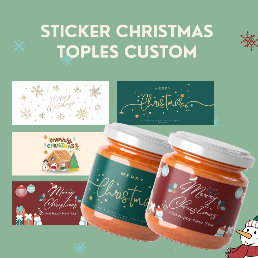 

Stiker natal custom hampers toples