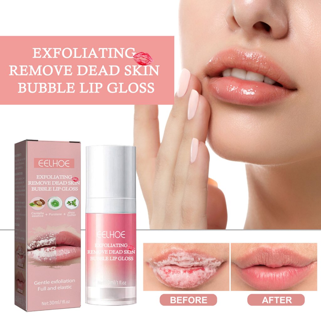 Natural Lip Serum Bubble Lip Gloss Lip Care Bubble lip mask Untuk Bibir Gelap kosmetik bibir serum L