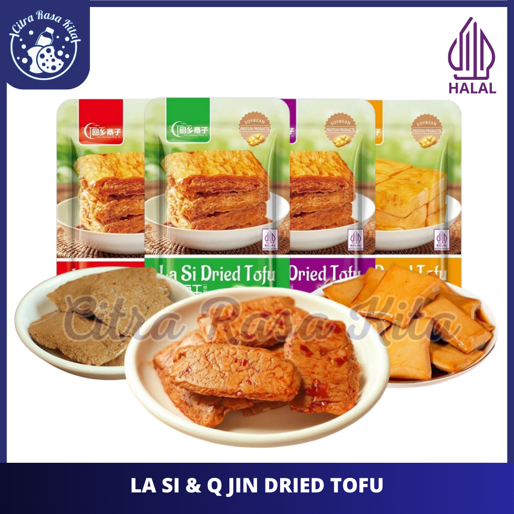 

La Si Dried Tofu Snack / Tahu Semi Kering Asin Gurih Pedas 25gr