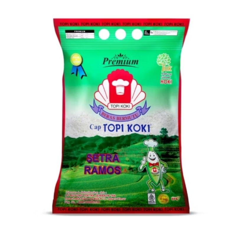 

[KHUSUS INSTANT & SAMEDAY] BERAS CAP TOPI KOKI SETRA RAMOS PREMIUM 5 KG